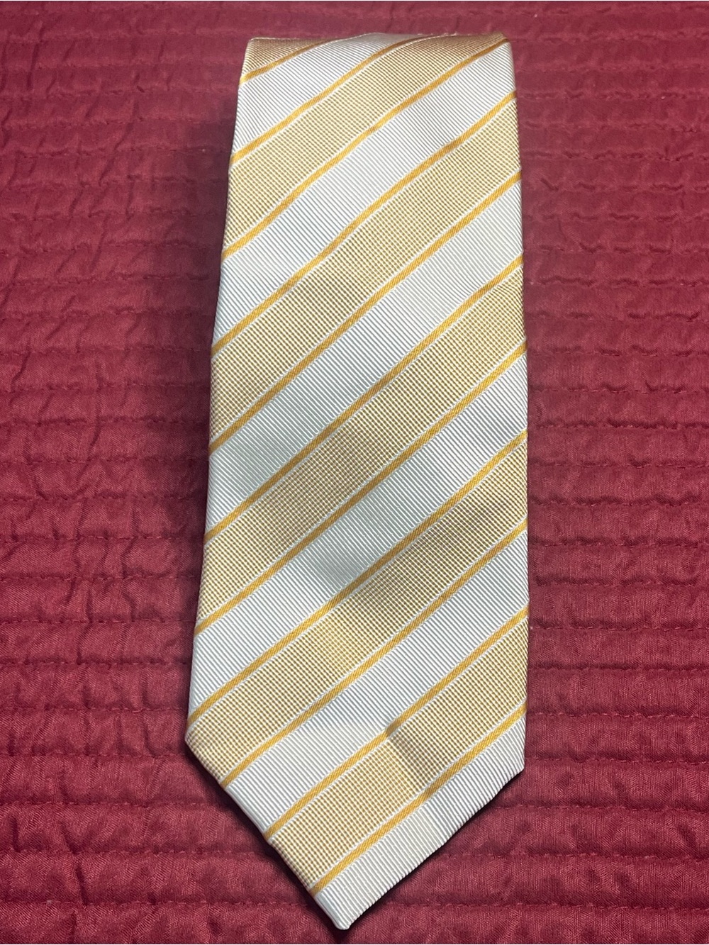 Fendi Diagonal Stripe Silk Blend Tie